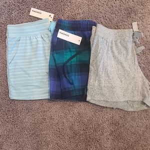 3 pajama shorts